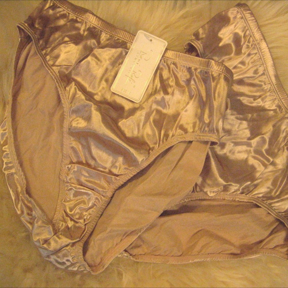 2 Pairs Rene Rofe Size 10 Panty Hi Cut Beige